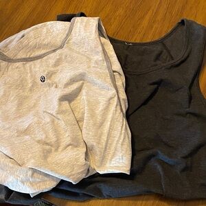 lululemon athletica Lot 2 Men’s Tank Tops Grey Black Neutral Athleisure Exercise